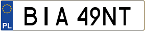 Truck License Plate